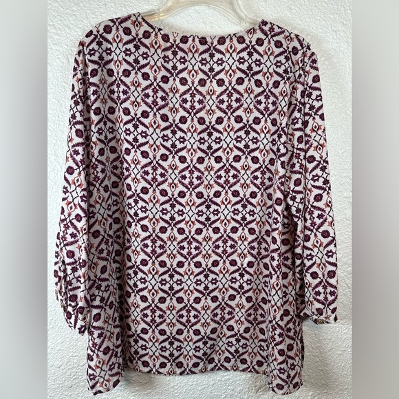 Liz Claiborne Women’s Multicolor Floral Print Ruffle Blouse Shirt Top S - Picture 8 of 8